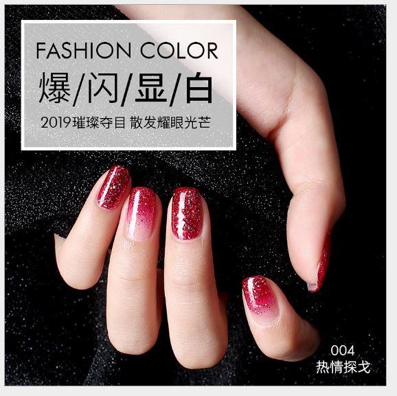 Sơn móng gel AS set 6 màu sơn nhũ KC