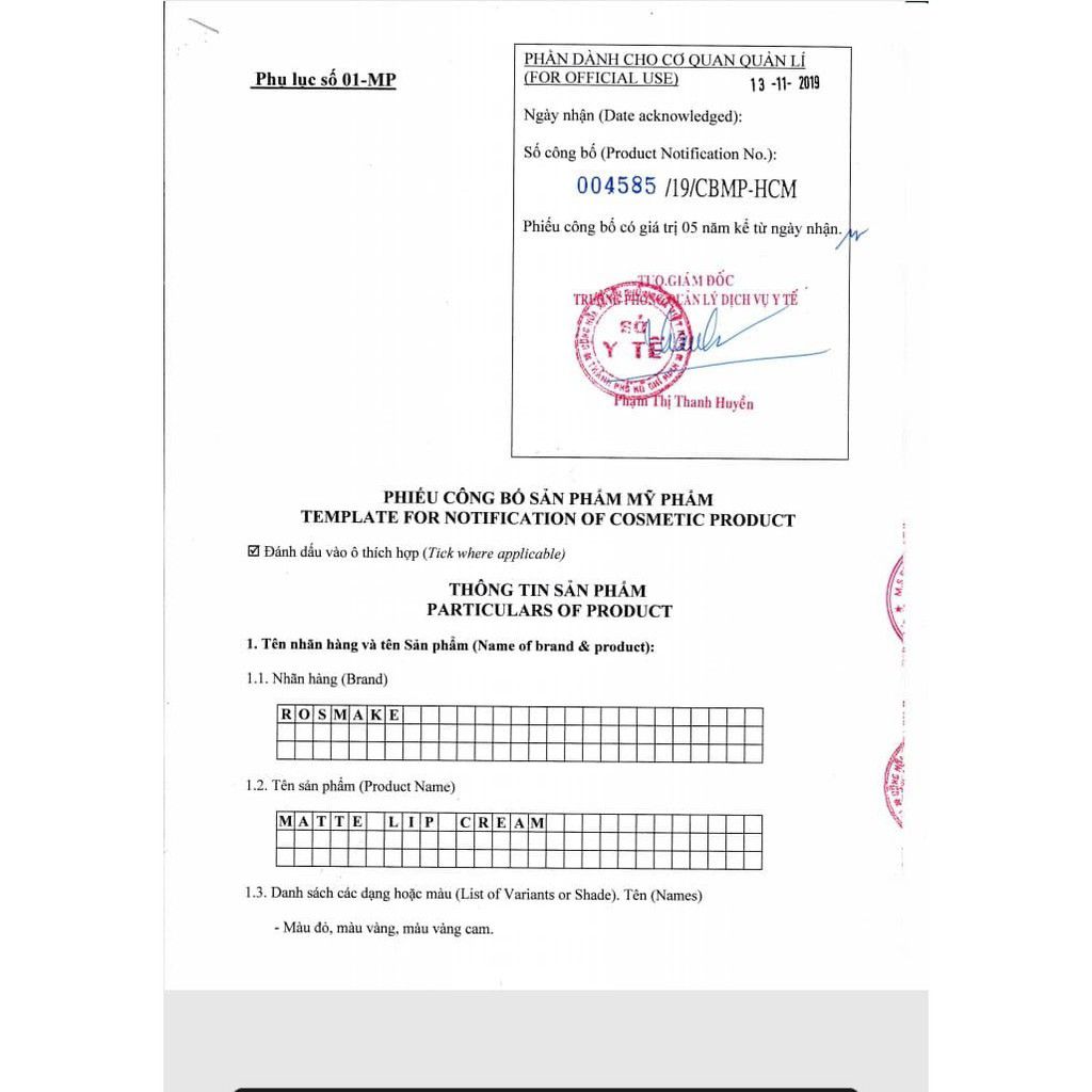 [HCM]Son Rosmake Mattte Trương Quỳnh Anh