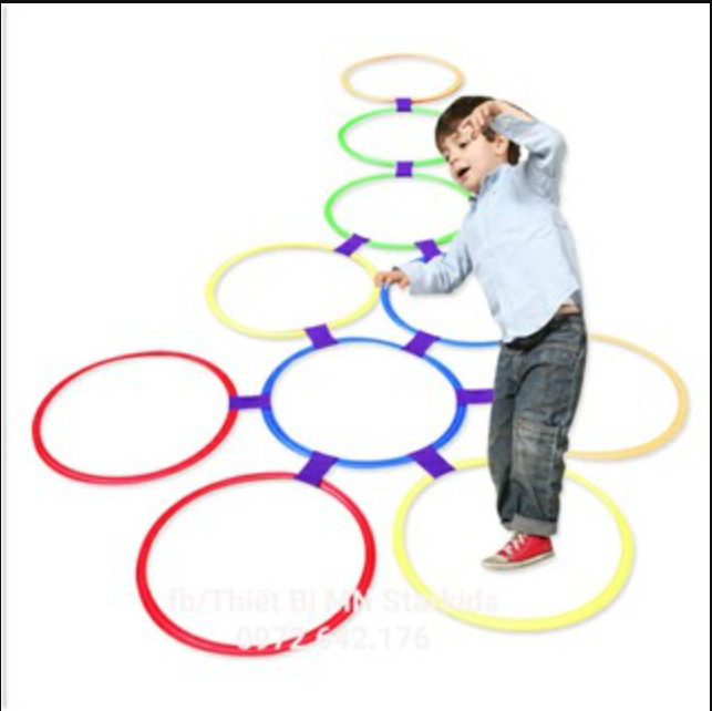 Set 10 vòng nhảy lò cò thông minh cho bé size lớn 38 cm có khớp nối