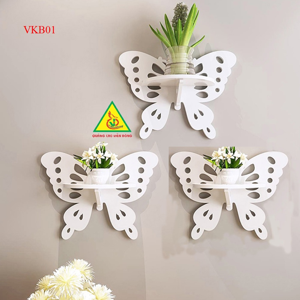 Kệ hoa văn treo tường hình cánh Bướm