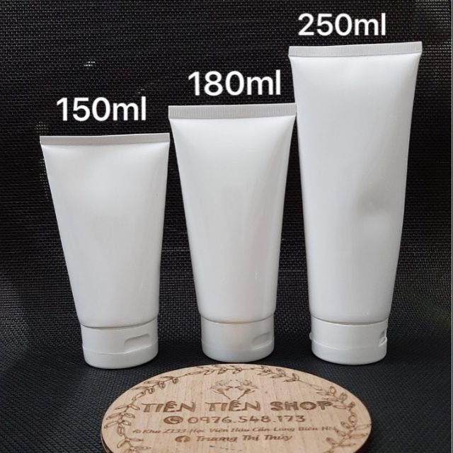 Tuýp nhựa trắng đục size to 150ml, 180ml, 250ml