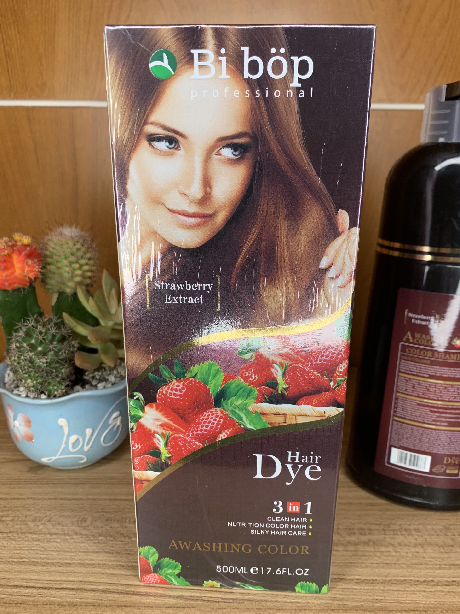 Dầu Gội Phủ Tóc Bạc Bibop 500ml ( Gội Là Nâu Bibop )