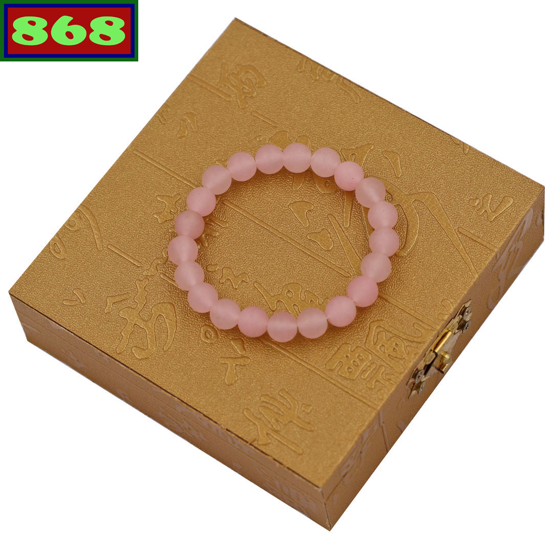 Hand chain quartz stone pink rose matte 8 Cup 21 beads CTTAHPM821, bracelet beads chain, bracelet male and female, chain bracelet, necklace chain Feng Shui
