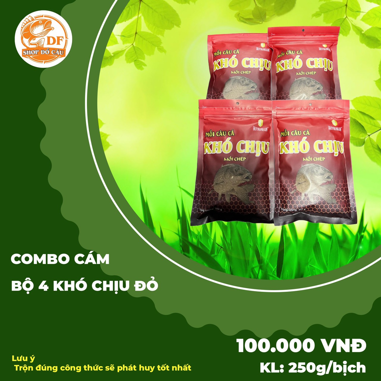 Mồi câu cá Khó Chịu đỏ ( Combo 4 gói ) -DUYFISHING