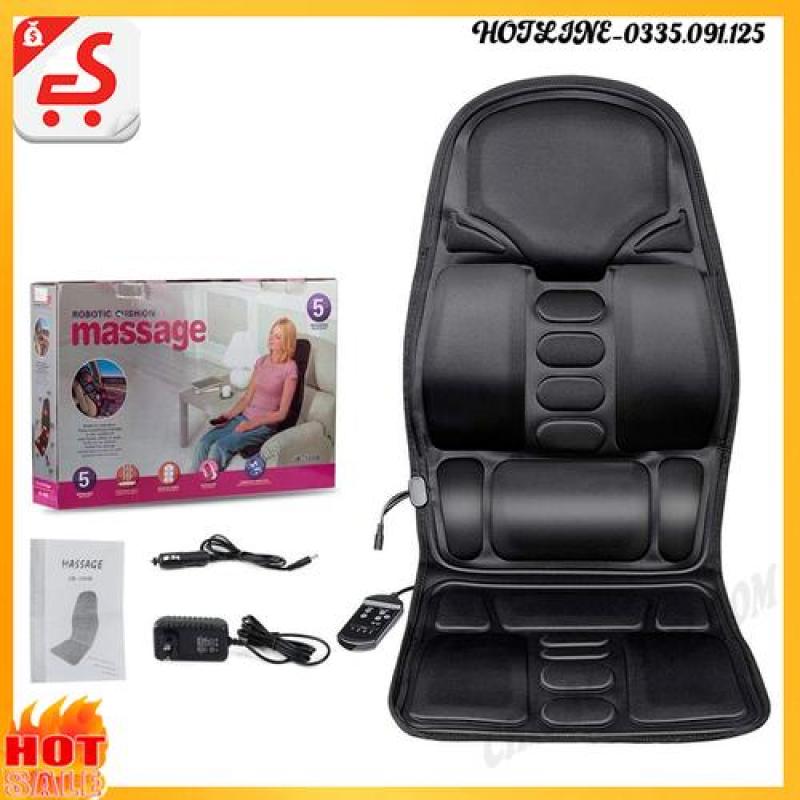Ghế Nệm Massage Toàn Thân 12V Kèm 220V - 8 Chế Độ Massage Khác Nhau Chọn Vùng Massage Tùy Thích
