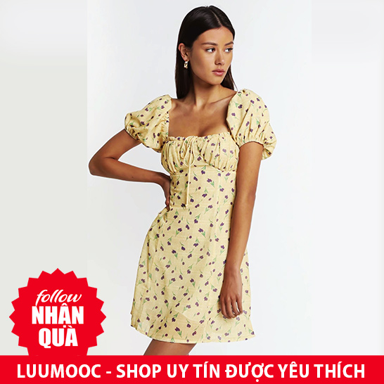 Đầm zara hoa nhí vàng nhẹ dh5omg5n6