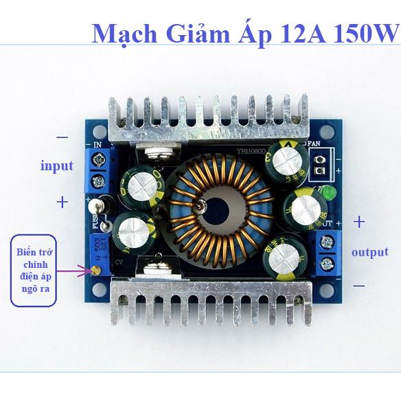 Mạch Giảm Áp | Hạ Áp (BUCK) DC-DC 5 - 40V ra 1.5 - 35V 12A - 150W