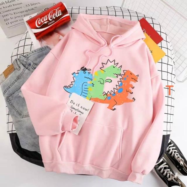 Áo hoodie ba khủng long ba màu DTR1119