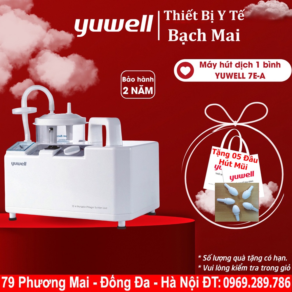 MÁY HÚT MŨI, HÚT DỊCH, HÚT ĐỜM 1 BÌNH YUWELL 7E-A