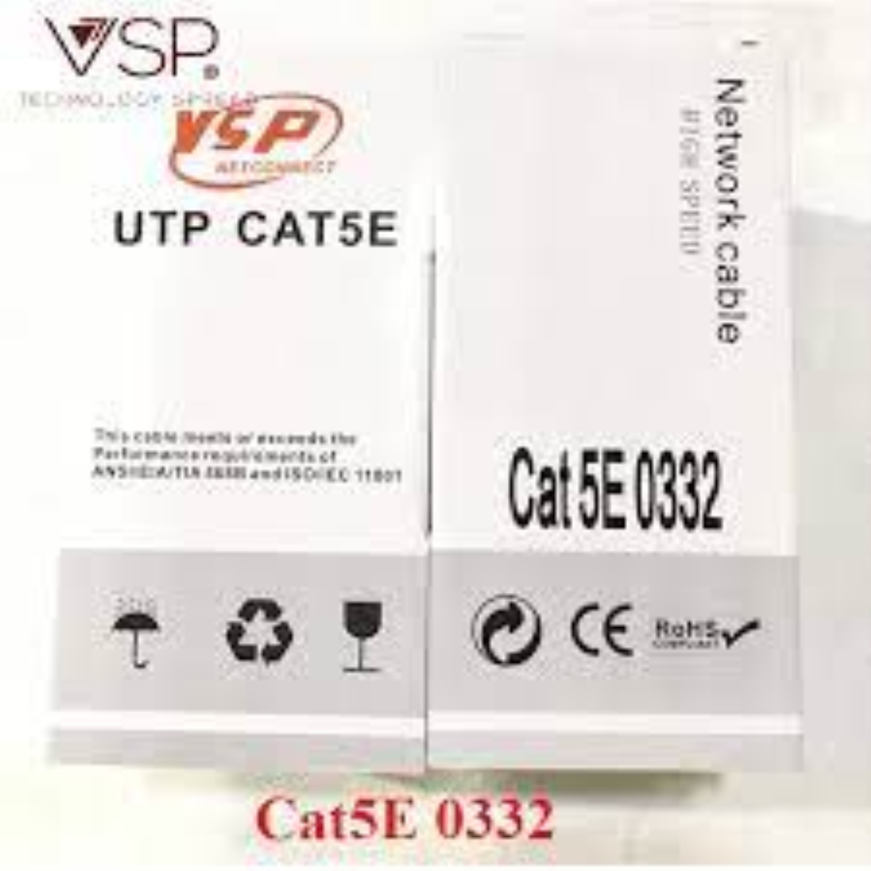 Thùng cáp mạng VSP VISION UTP CAT 5E 0332 305m dây trắng