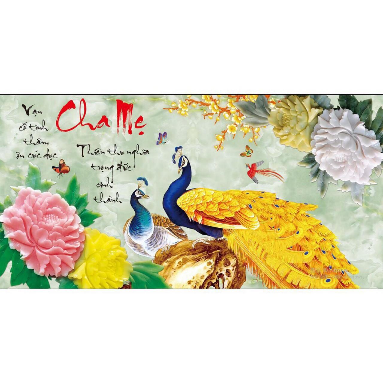 Tranh đính đá cha mẹ 77578