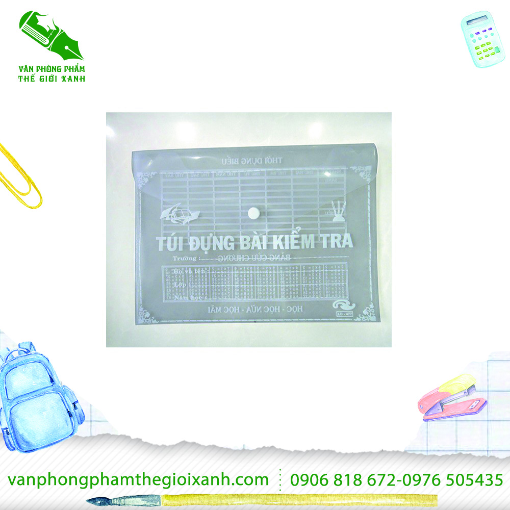 Túi đựng bài kiểm tra dày