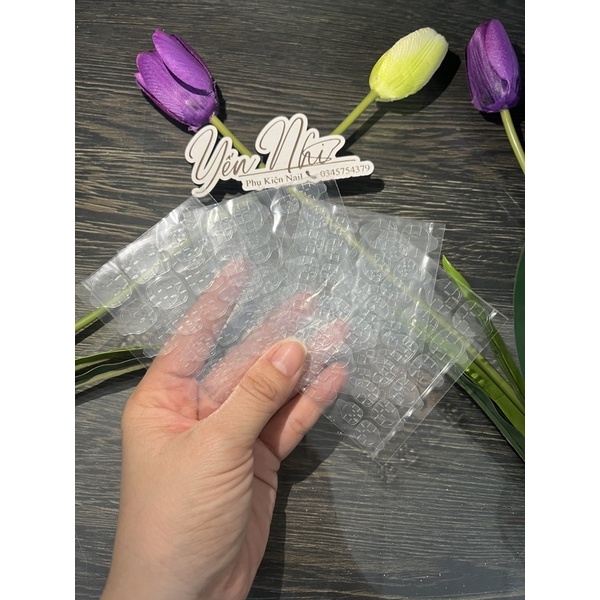 KEO DÁN MÓNG GIẢ 2 MẶT ( TẤM 24 MIẾNG)