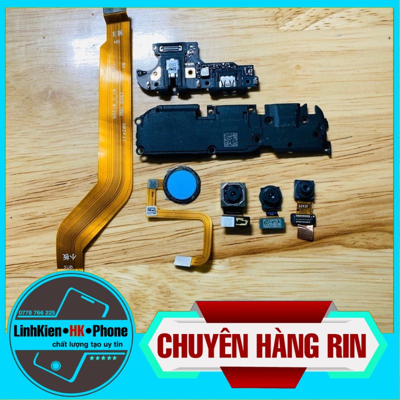 Camera trước,camera sau,main sạc,cáp nối main,loa ngoài,vân tay rin bóc máy
