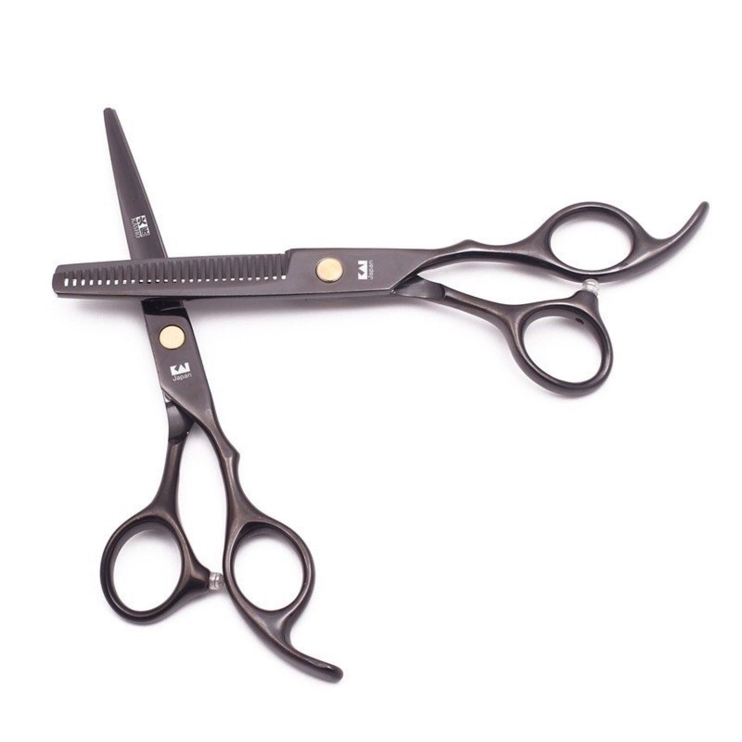 Cặp kéo cắt tóc và tỉa tóc kai japan thép không gỉ 6.0 inch