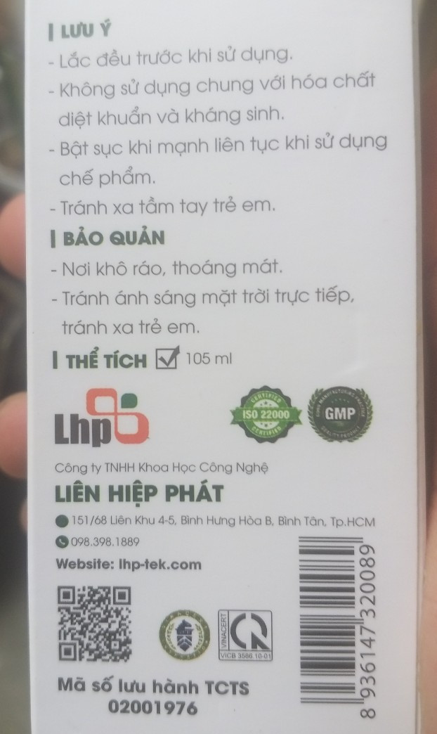 [HCM]Vi sinh tiêu hóa KOIKA BAC + cho cá cảnh chai 105ml