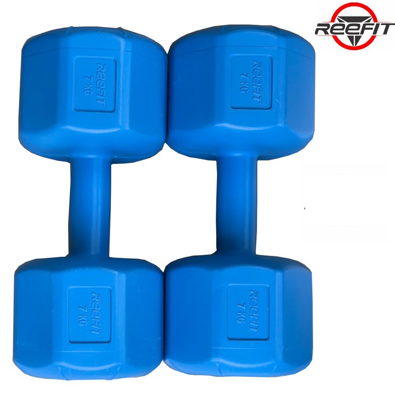 Tạ tay nhựa bát giác Reefit 7kg có ruột