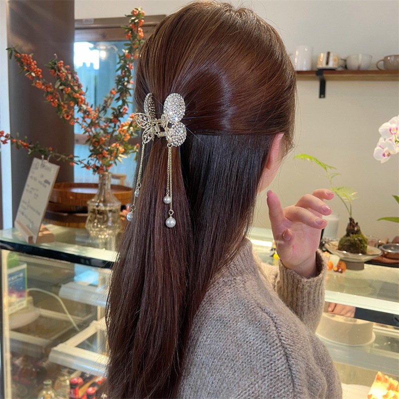 Clip hair claws crab applique luxury stone