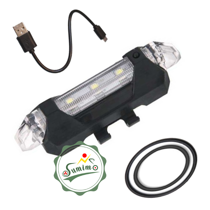Đèn hậu xe đạp LED sạc USB full box