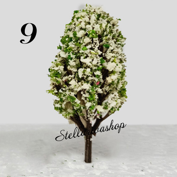 Mô hình cây thấp làm lùm cây trang trí hậu cảnh cho nhà mô hình