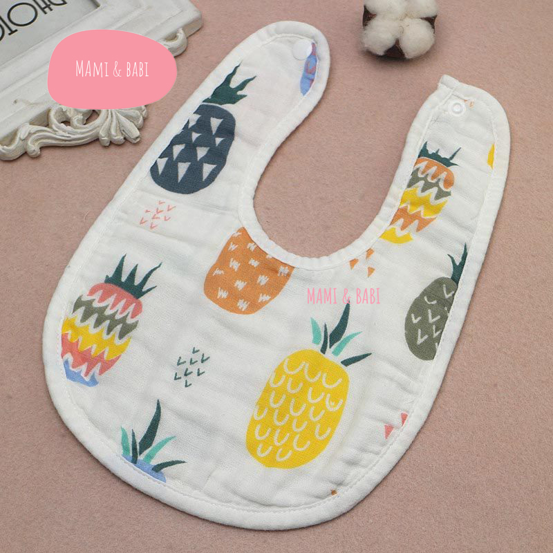 (LOẠI ĐẸP) Yếm Cho Bé Trai Bé Gái, Yếm Ăn Dặm 8 lớp YẾM VUÔNG Cho Bé Sơ Sinh Chất Vải Xô Siêu Thấm Hút Mềm Mại Bấm Nút
