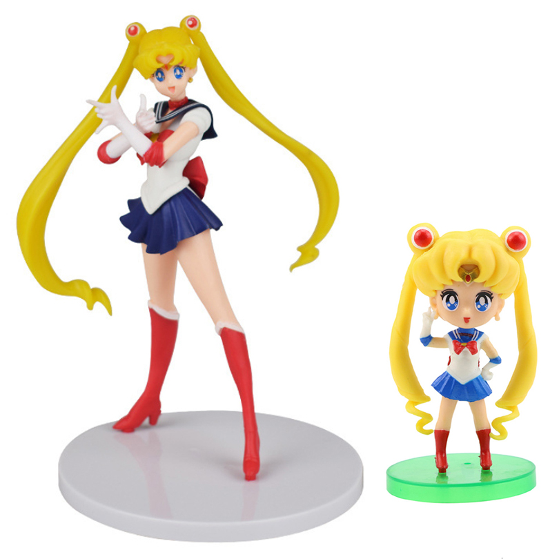 [HCM]Bộ 02 mô hình thủy thủ mặt trăng - Sailor Moon (Xanh đậm)