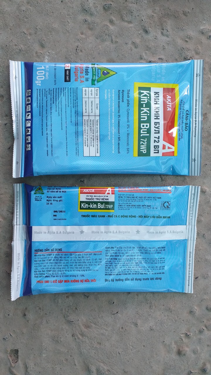 Thuốc trừ nấm bệnh kin kin bul 72wp - đặc trị thối nhũn gói 45gr, 100gr