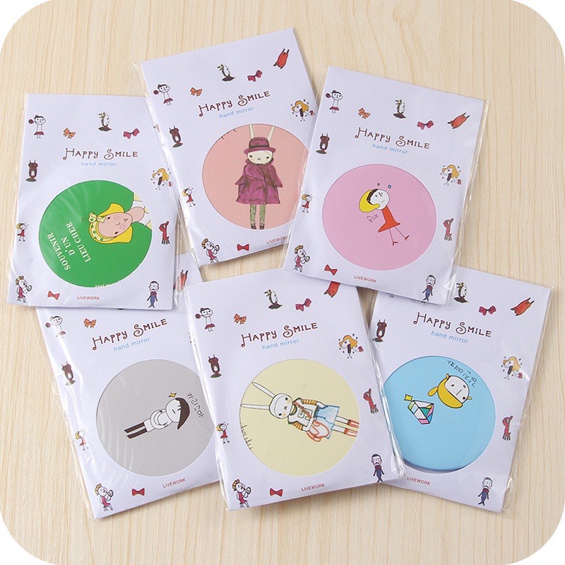 Gương Tròn Mini Nhiều Mẫu Nhỏ Gọn