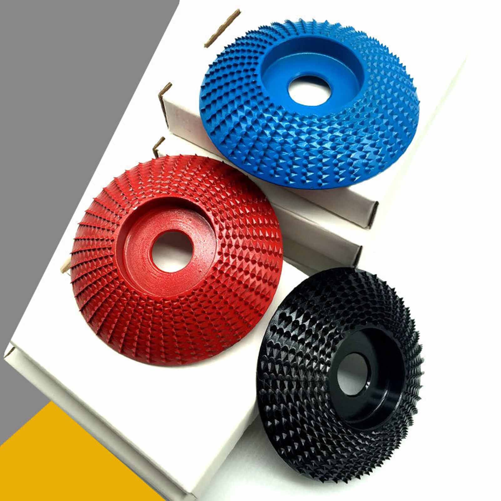 Farfi 100mm Sanding Disc Curved Wear-resistant Carbon Steel Professional Carving Wheel for Woodworking