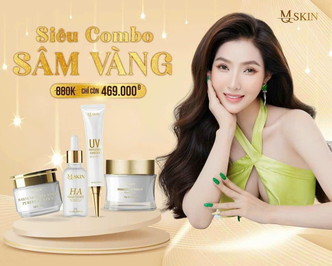 Combo kem face sâm vàng MQ Skin chính hãng