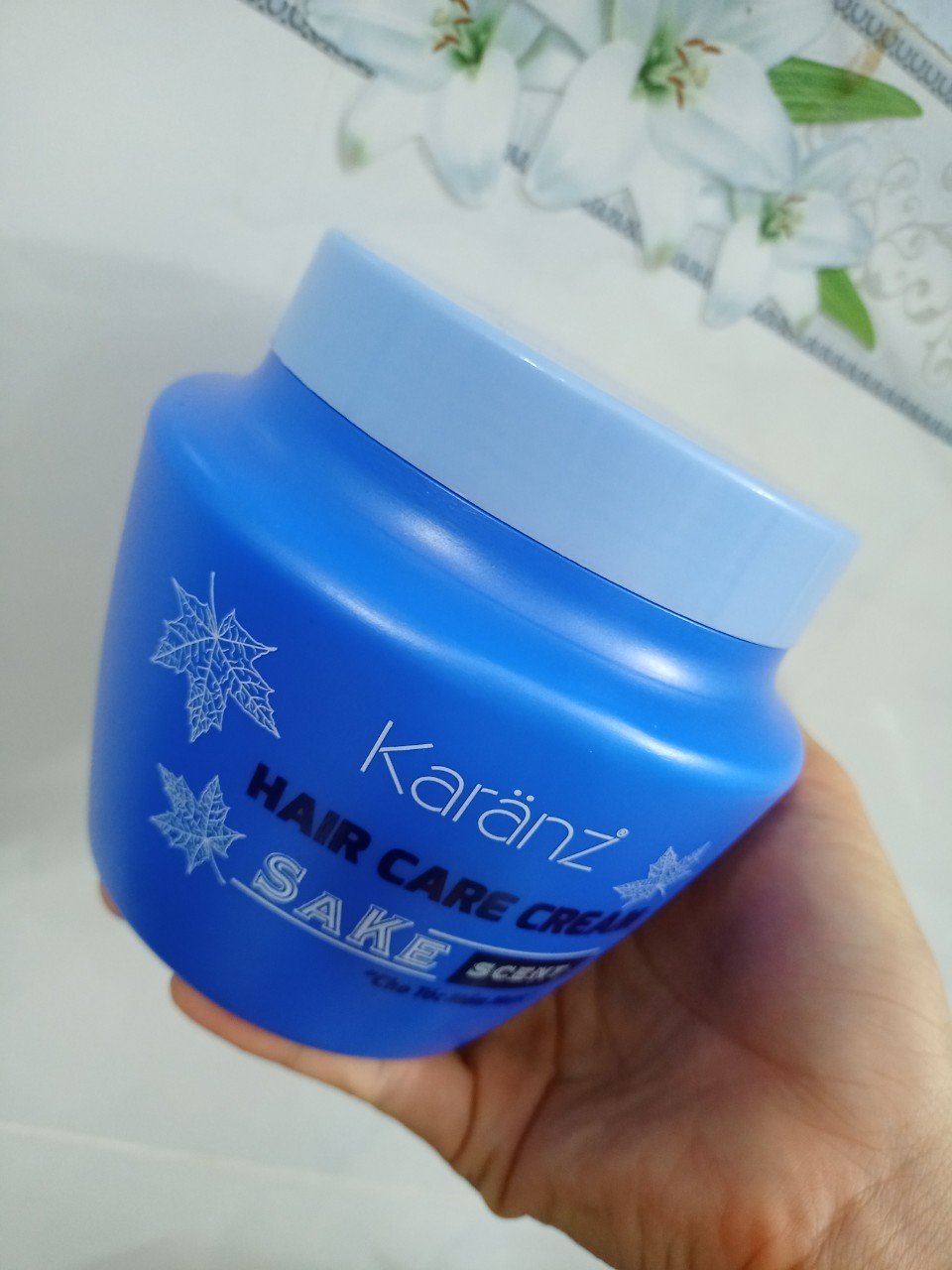Dầu hấp tóc Karanz Sa_ke xanh dương thể tích 1000ml