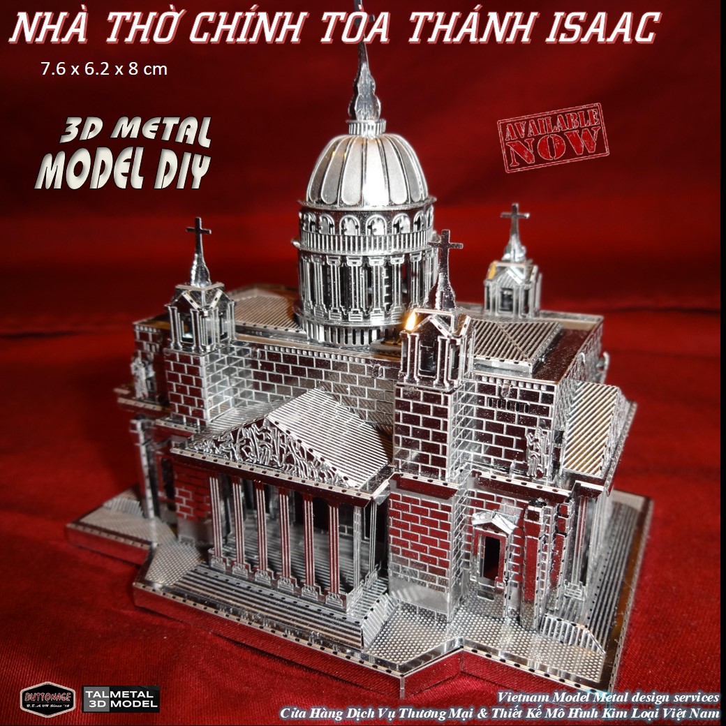 Mô Hình Thánh Đường Nhà Thờ (Kim loại lắp ghép 3D)