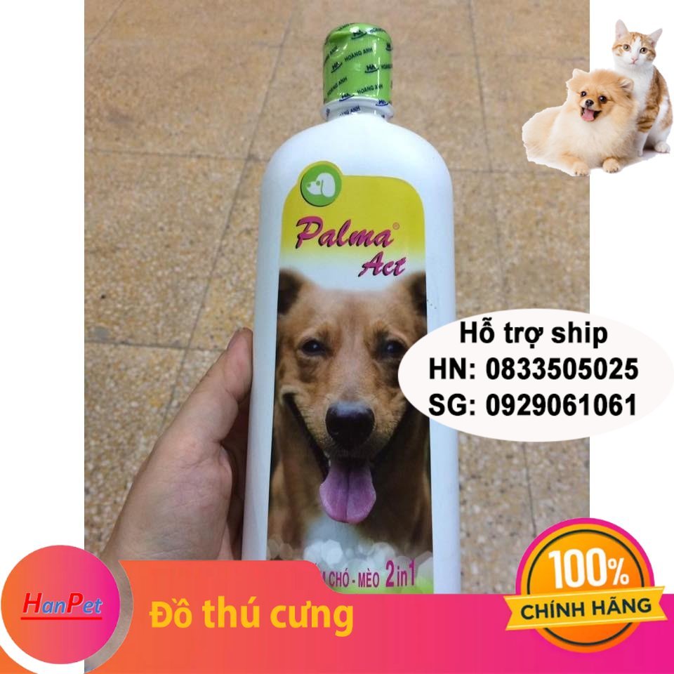 Hanpet - Dầu Tắm Chó mèo Palma Act - 500ml ( 101) sữ tắm cho chó và mèo chai lớn