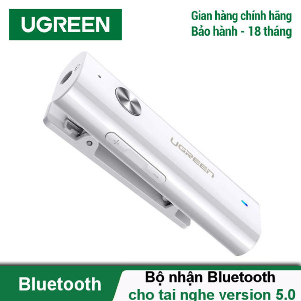 [BH 24 tháng 1 đổi 1] Bộ thu Bluetooth 5.0, bộ điều hợp âm thanh không dây Hifi  UGREEN CM110 40854 - Hỗ trợ Micro, bộ chuyển đổi Bluetooth AUX 3.5mm, dùng cho tai nghe hỗ trợ MIC kết hợp với máy tính bảng, điện thoại di động