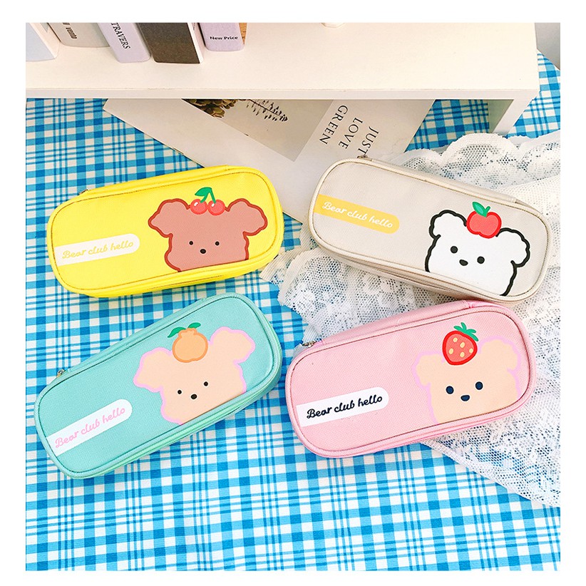 [HCM]Bóp Viết Đựng Bút Học Sinh Hình Chó Nhiều Màu - Hộp Bút Vải Nhiều Màu Cỡ Lớn Hình Chó Đáng Yêu