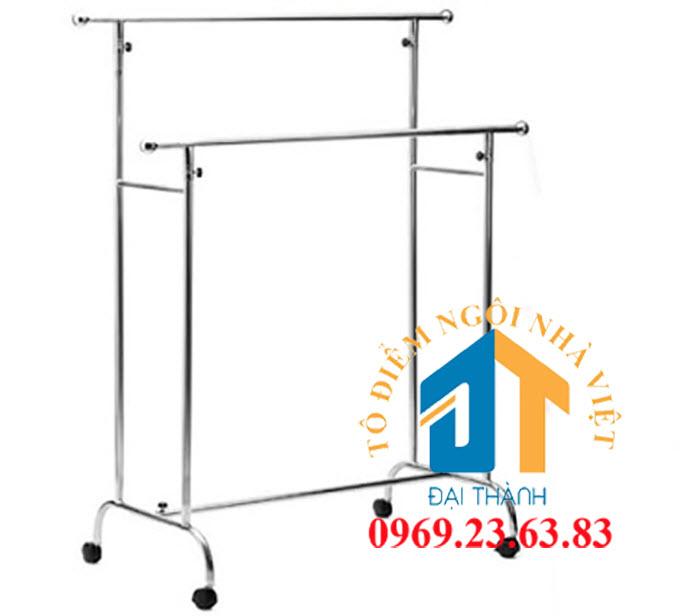 Sào phơi đồ inox TRƠN 2 tầng ĐẠI THÀNH