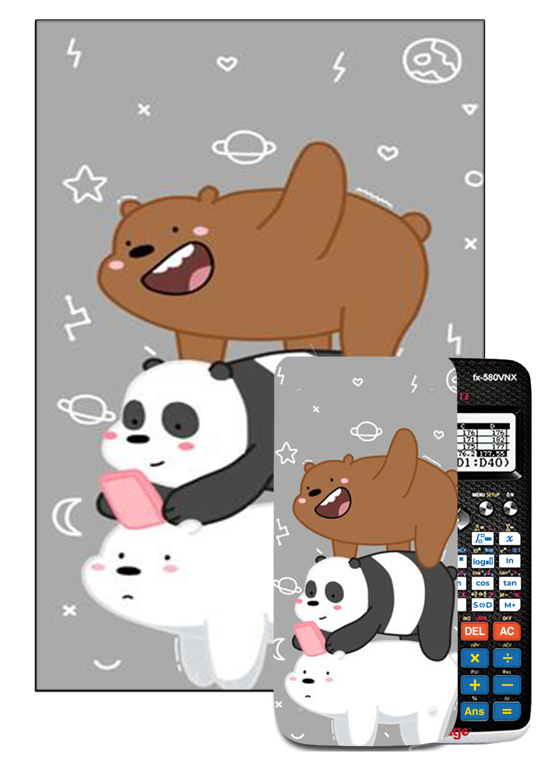 Decal máy tính Casio ngộ ngĩnh dễ thương 143