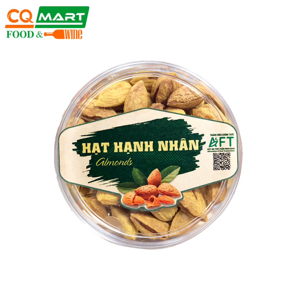Hạt hạnh nhân CQ Food hộp nhựa tròn 200g