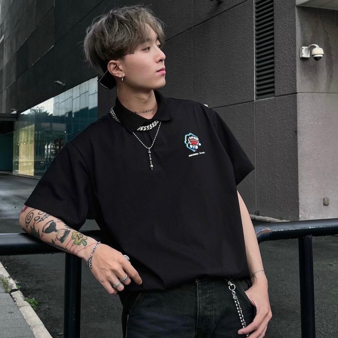 [Hoàn Tiền 15%] Áo Thun Polo Levents Doraemon Unisex Nam Nữ