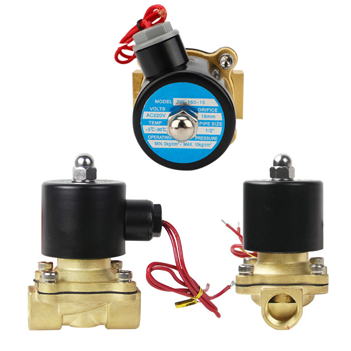 Van điện từ phi 21mm/220v/ thường đóng, thân van và cuộn dây bằng đồng thau