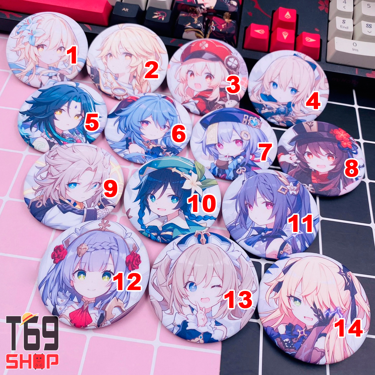 [33 mẫu] Huy hiệu game Genshin Impact (Size 5.8cm) [T69 Shop]