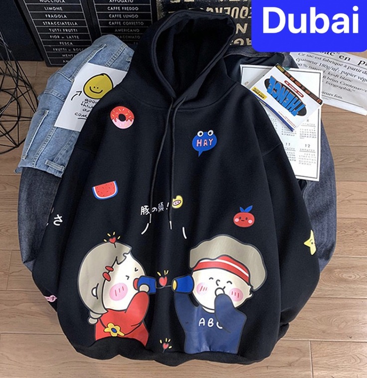ÁO KHOÁC HOODIE NAM NỮ UNISEX CHẤT NỈ DÀY PHOM FROM RỘNG CHỐNG LẠNH NẮNG NÓNG LẠNH ĐÔNG HÈ 2 KID CUTE SÀNH ĐIỆU CAO CẤP 2023 - DUBAI FASHION