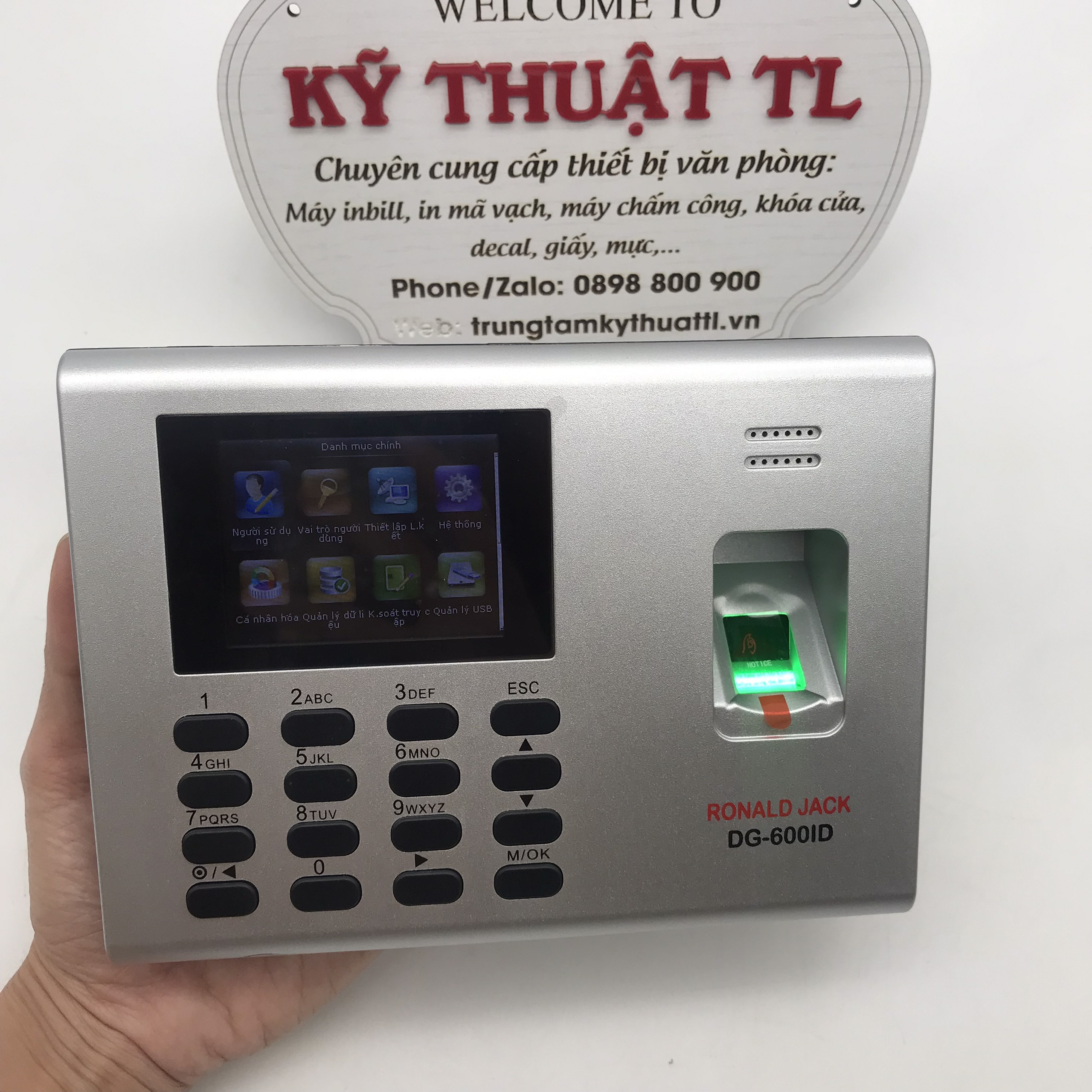 Máy chấm công vân tay ronald jack dg600id