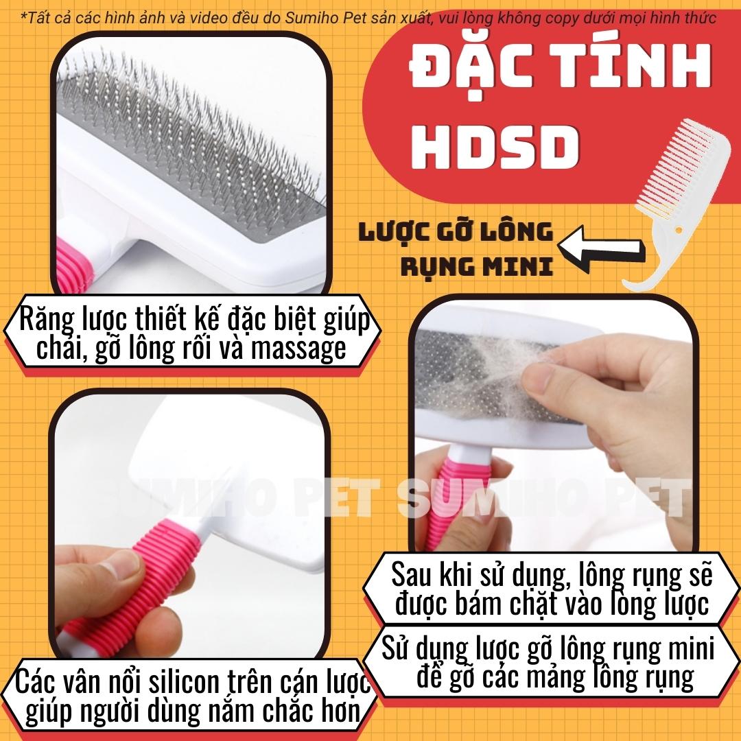 [Hoàn tiền 6%] Lược chải lông và massage cho chó mèo Taotaopet (Cán cao su)