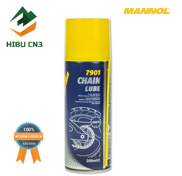 Chai xịt bảo dưỡng sên mannol 7901 chain lube 200ml – hibu cn3