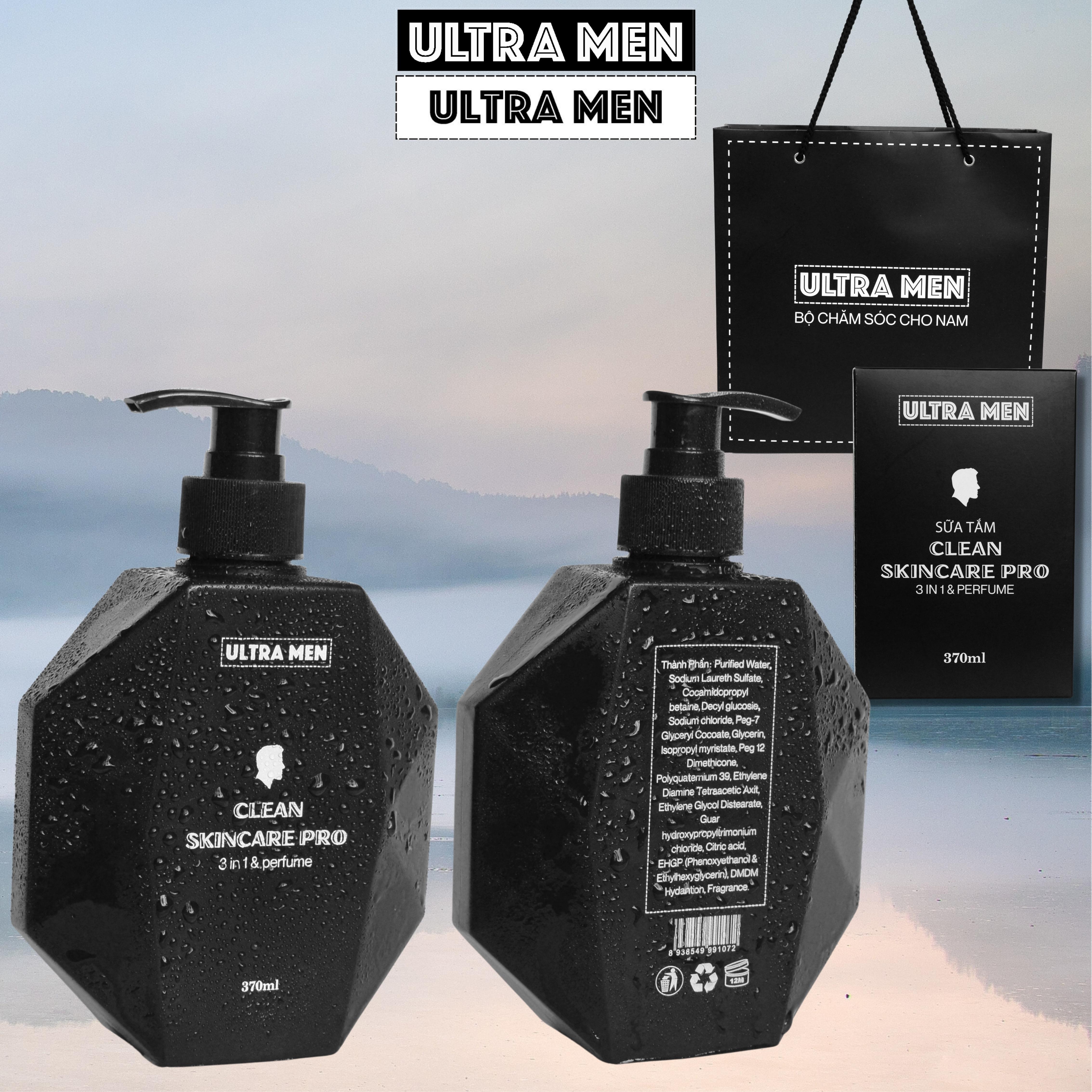 Sữa tắm nam Ultra men cao cấp giúp da trắng sáng 370ml
