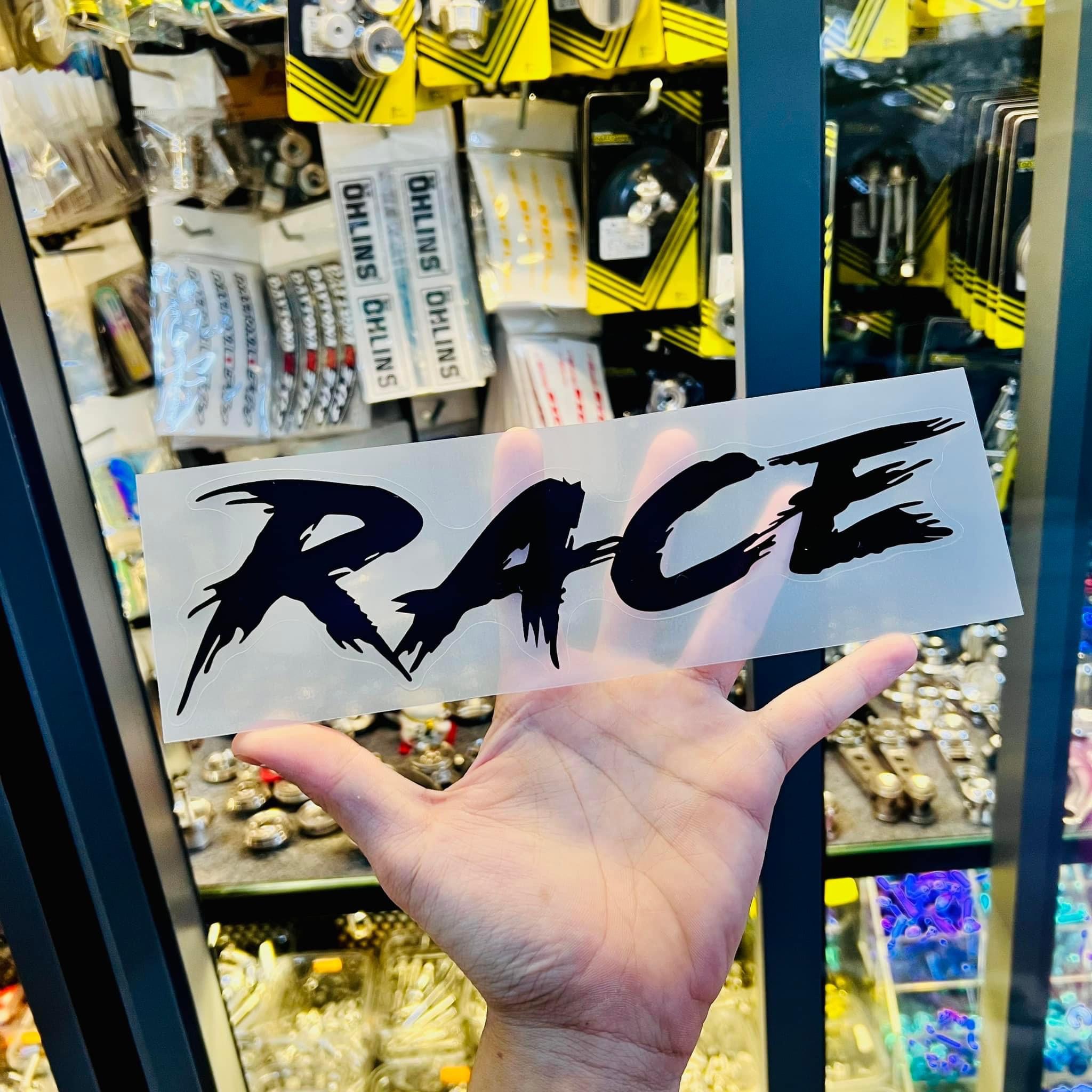 Cặp Tem Sticker RACE - Decal IN TRONG CAO CẤP