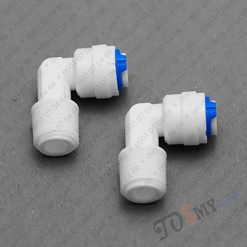 [HCM]Bộ 2 co nối nhanh ren 17 ra dây 6 - co đầu bơm máy lọc nước R.O