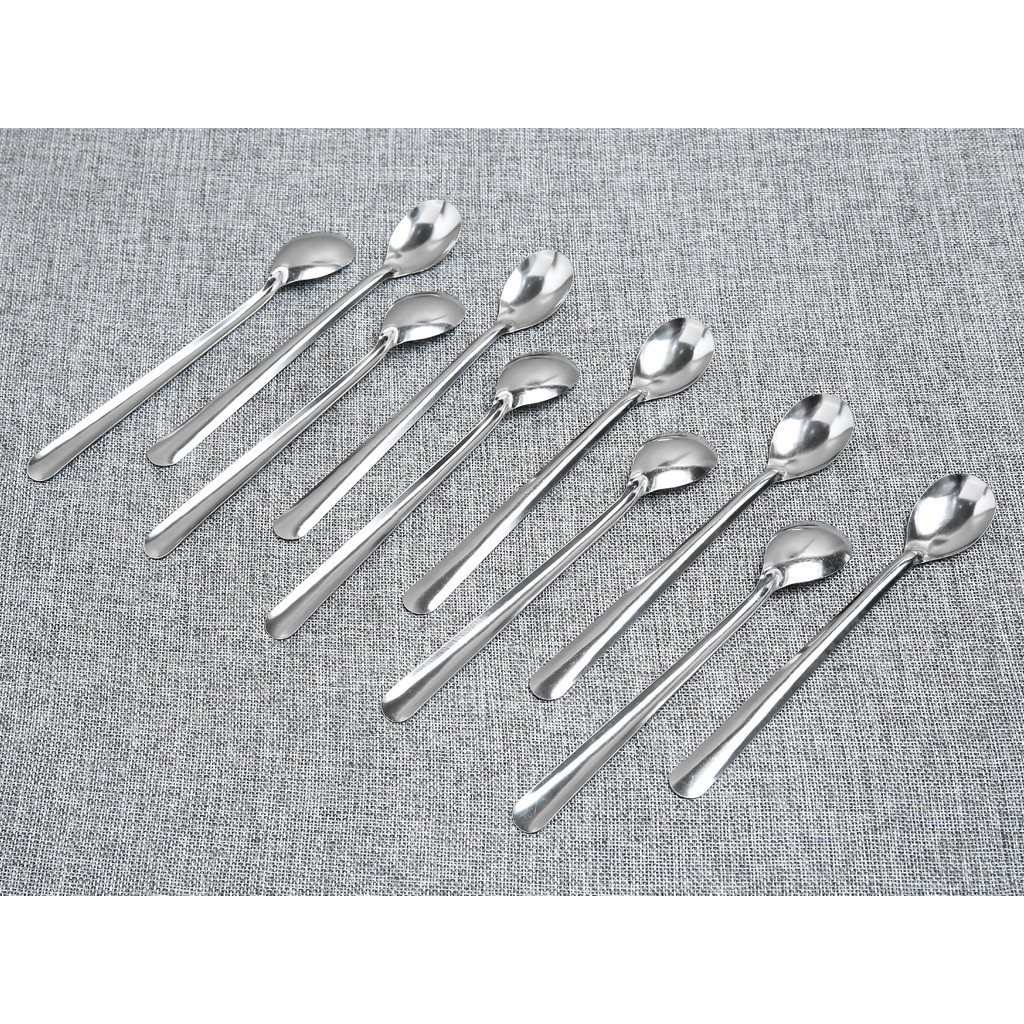 Combo 6/10 Muỗng Cà phê Inox Cán Dài Dày