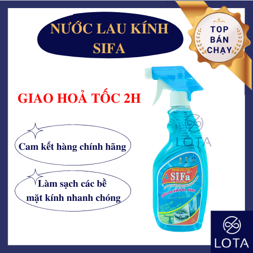 BÌNH XỊT NƯỚC RỬA KÍNH SIFA 650ML, dung dịch vệ sinh kiếng nội thất bàn ghế tẩy chùi rửa tủ giường bàn ghế tivi tủ lạnh, hóa chất làm sạch nhà cửa bếp phòng tắm, chai xịt vệ sinh đa năng